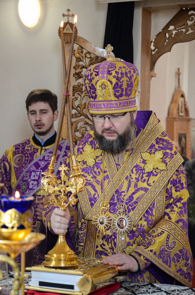 Епископ Мелетий совершил Божественную литургию в Монастырщине